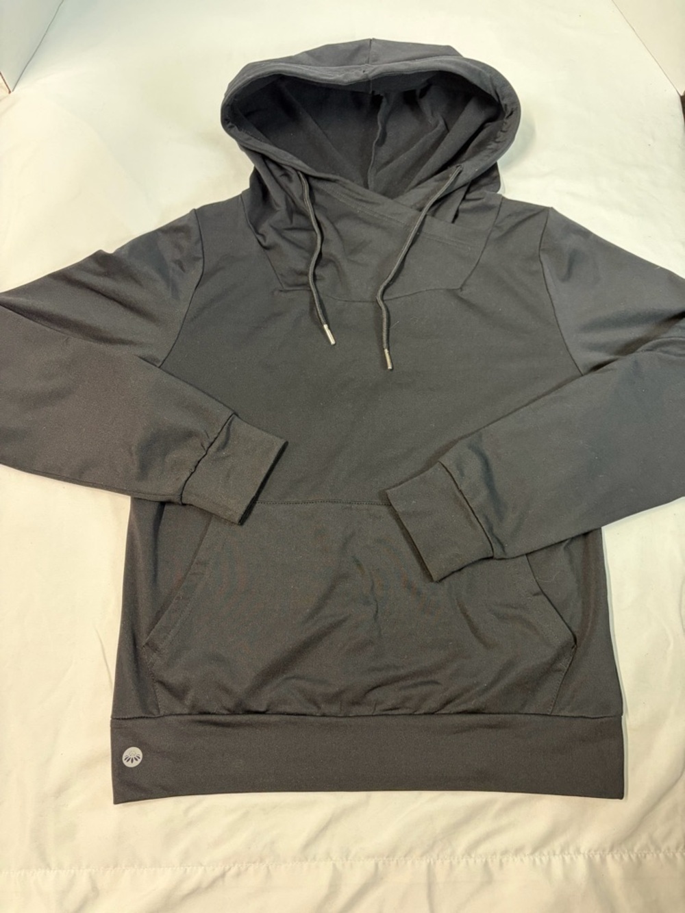 Senita Athletics Black Cowl Neck Hoodie Pullover Athleisure Womens S